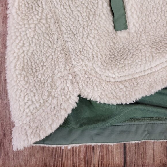 *FLAW* LL Bean Beans Sherpa Fleece Vest Womens Medium Regular Full Zip 519066 - Picture 10 of 16
